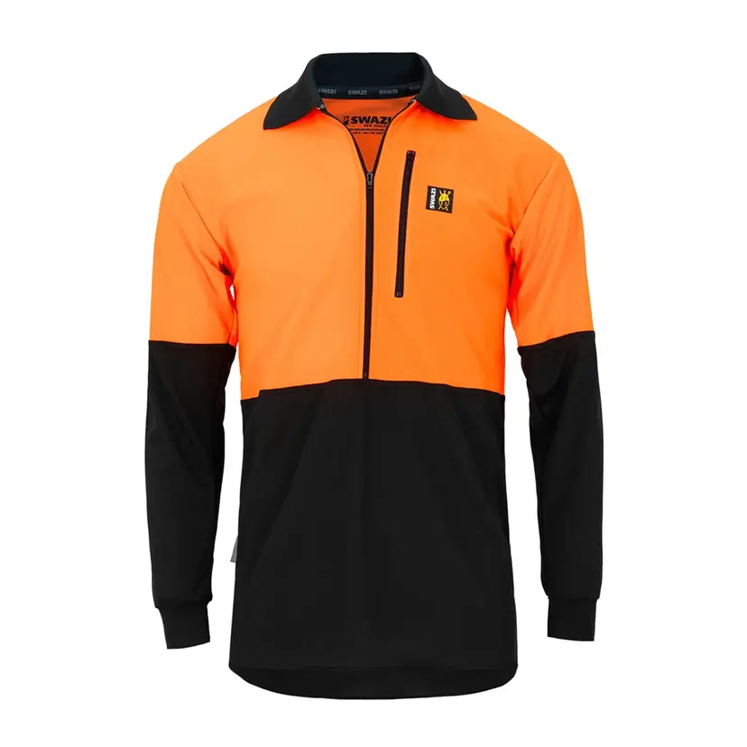 Swazi Swazi Hi-Vis Climb-Max Long Sleeve Shirt Blaze / Black