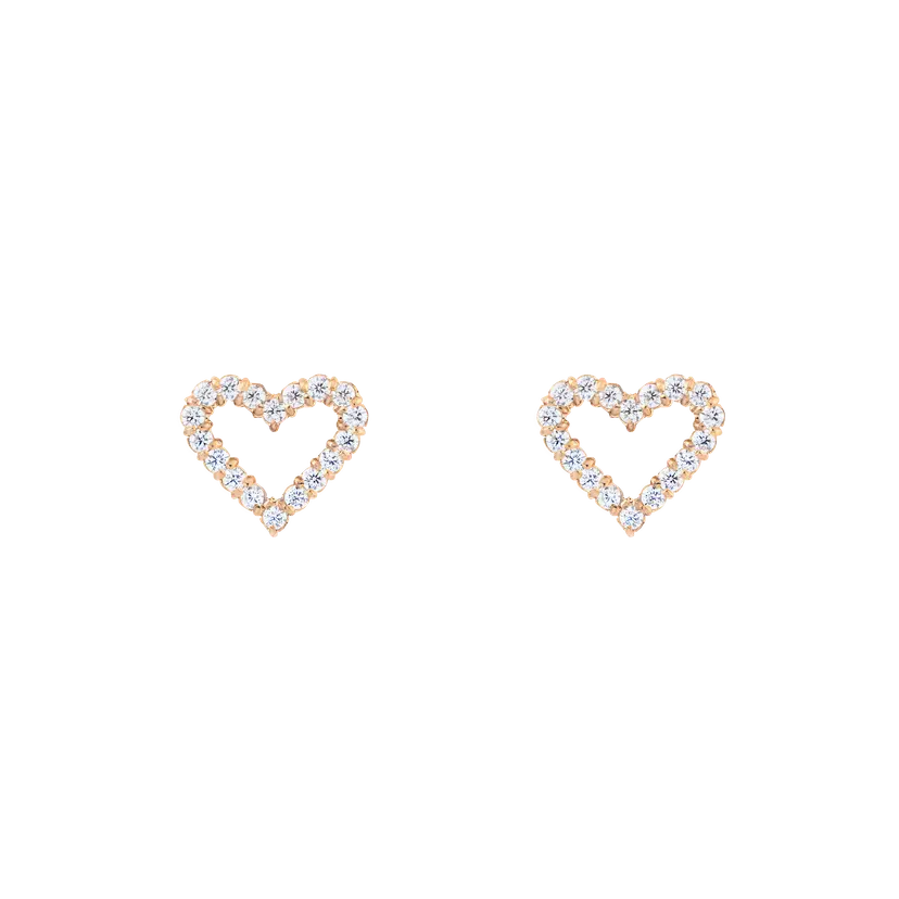 Rose Gold Earrings Mirelle Heart | DW