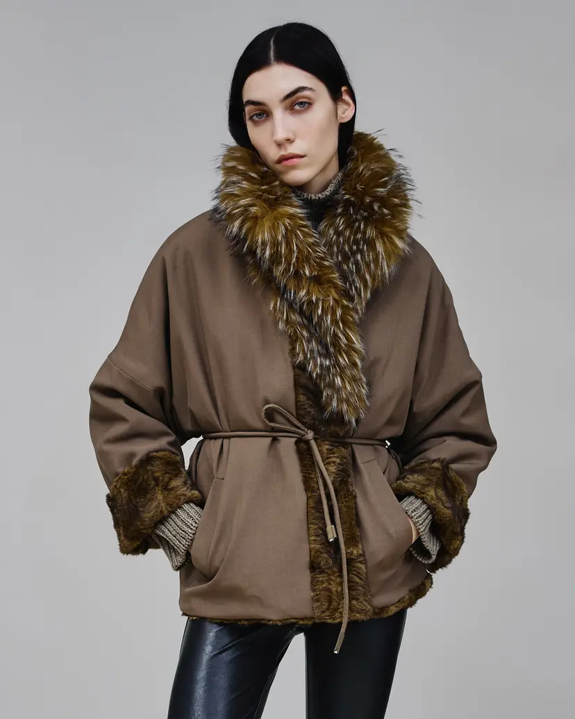 Nenette Nenette PISTA Brown Reversible jacket