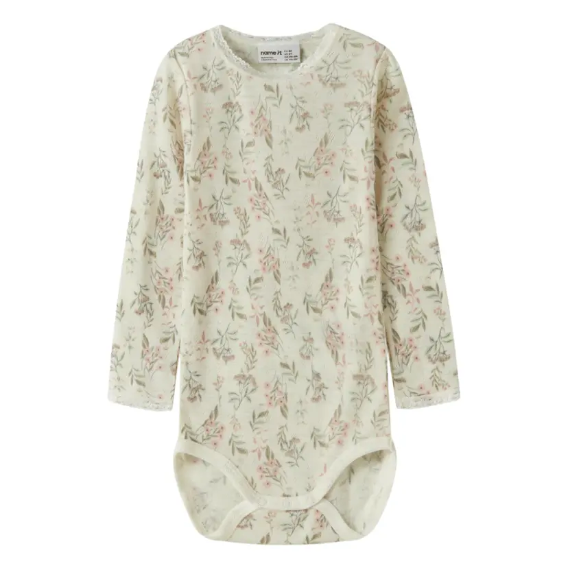 NAME IT Name It - Ullbody Wang Snow White Flowers + Leafs