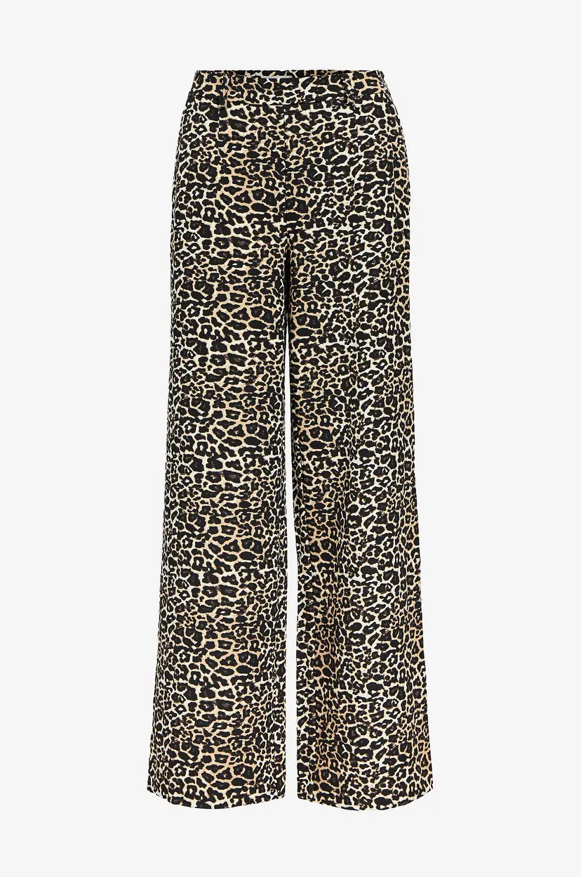 Object Collectors Item Bukser objAlba Lisa Wide Pant Print - Brun