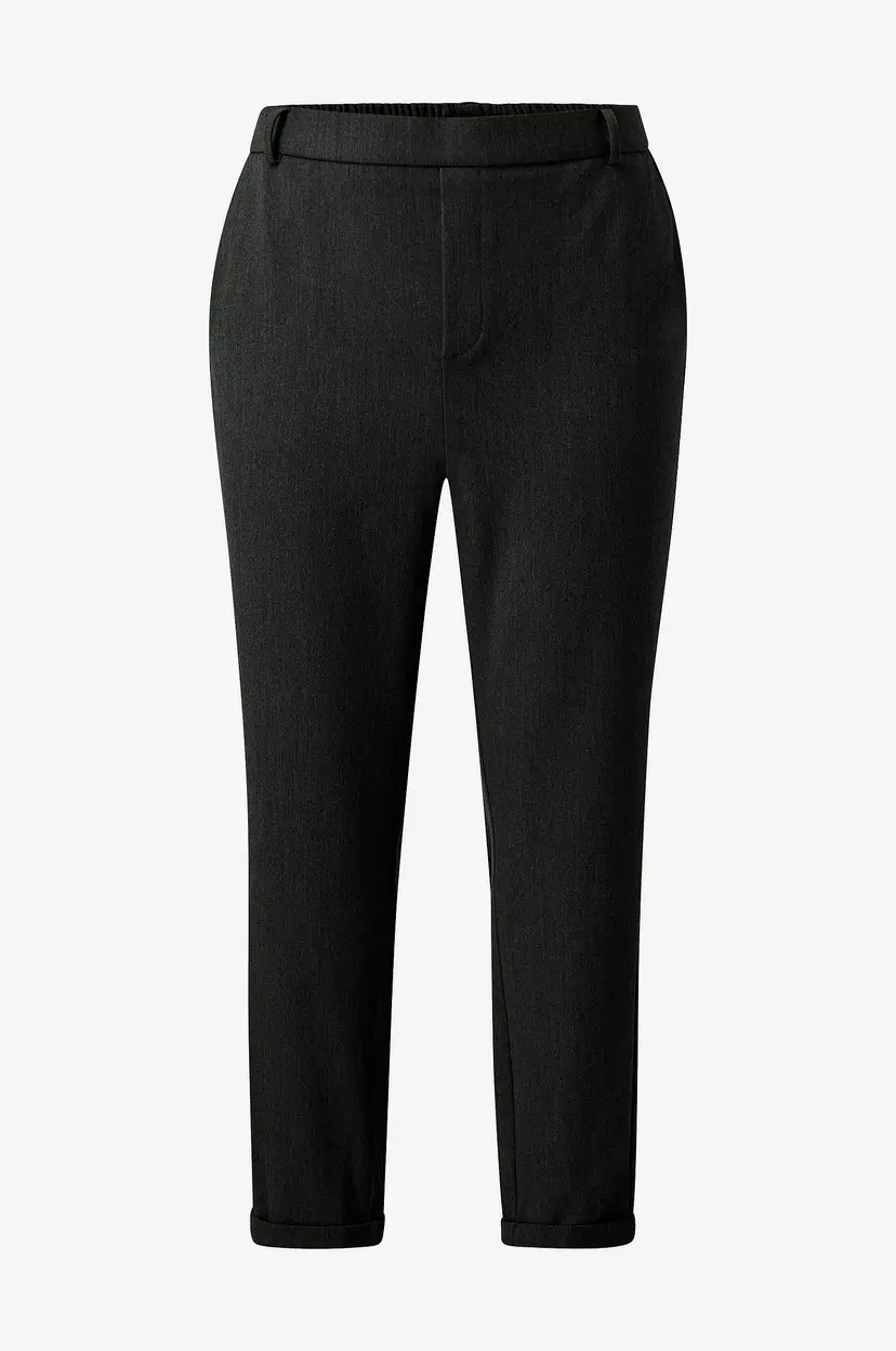 Vero Moda Curve Bukser vmMaya MR Loose Solid Pant - Svart