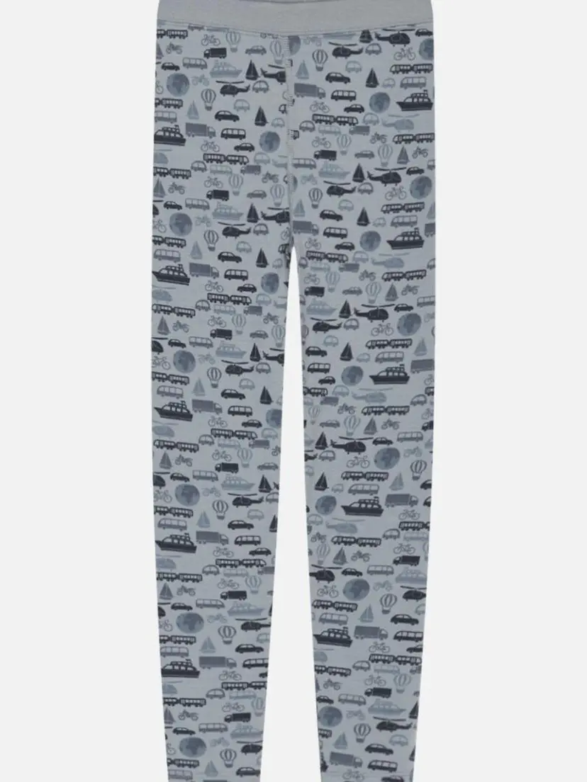Hust and Claire Leggings i ull/bambus "Laki Cars" Blue wind