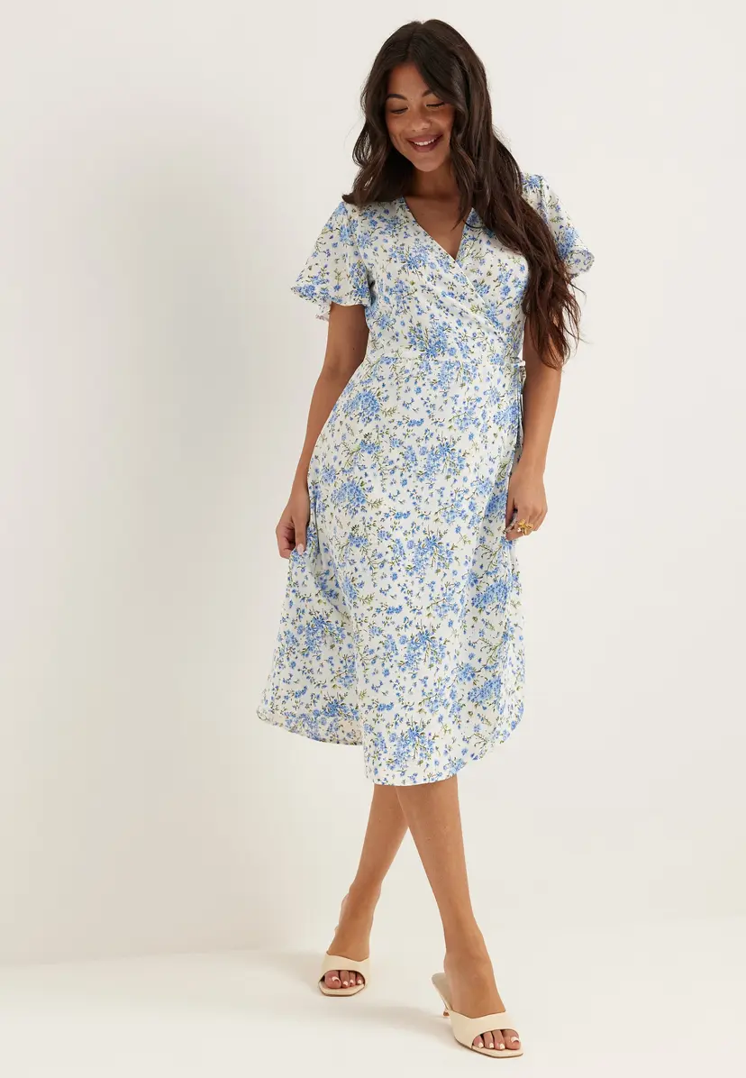 Vila Vilovie S/S Wrap Midi Dress
