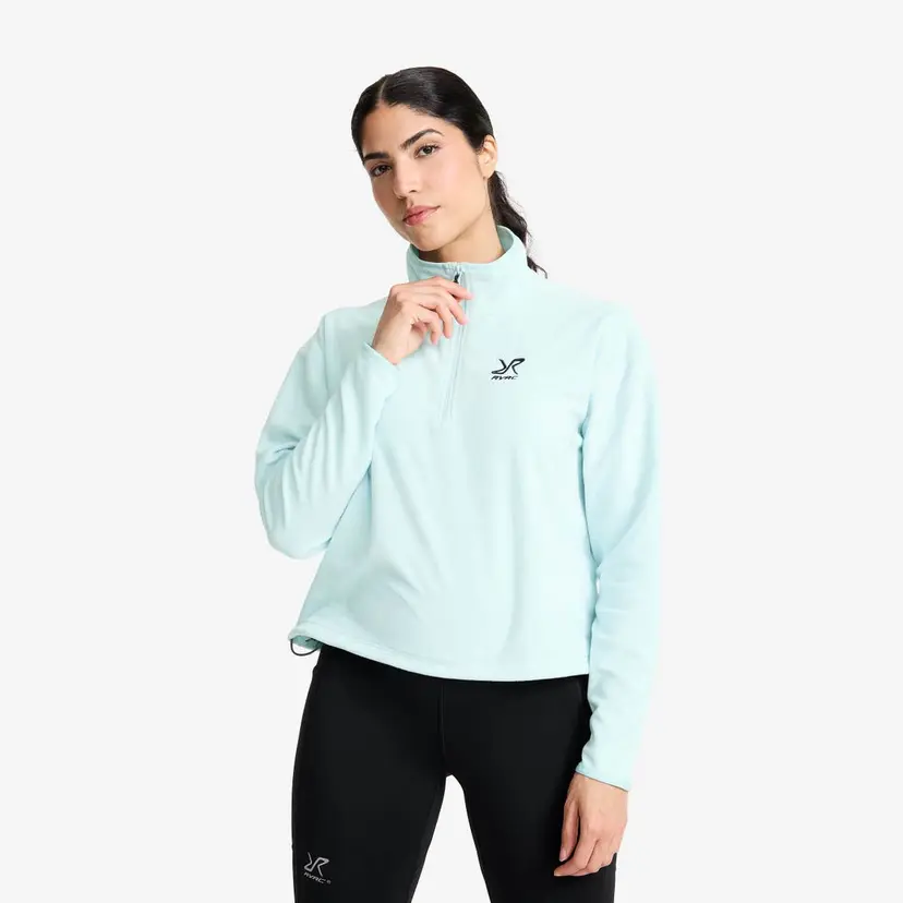 RevolutionRace Hiker Cropped Half-zip Fleece Dame Delicate Blue