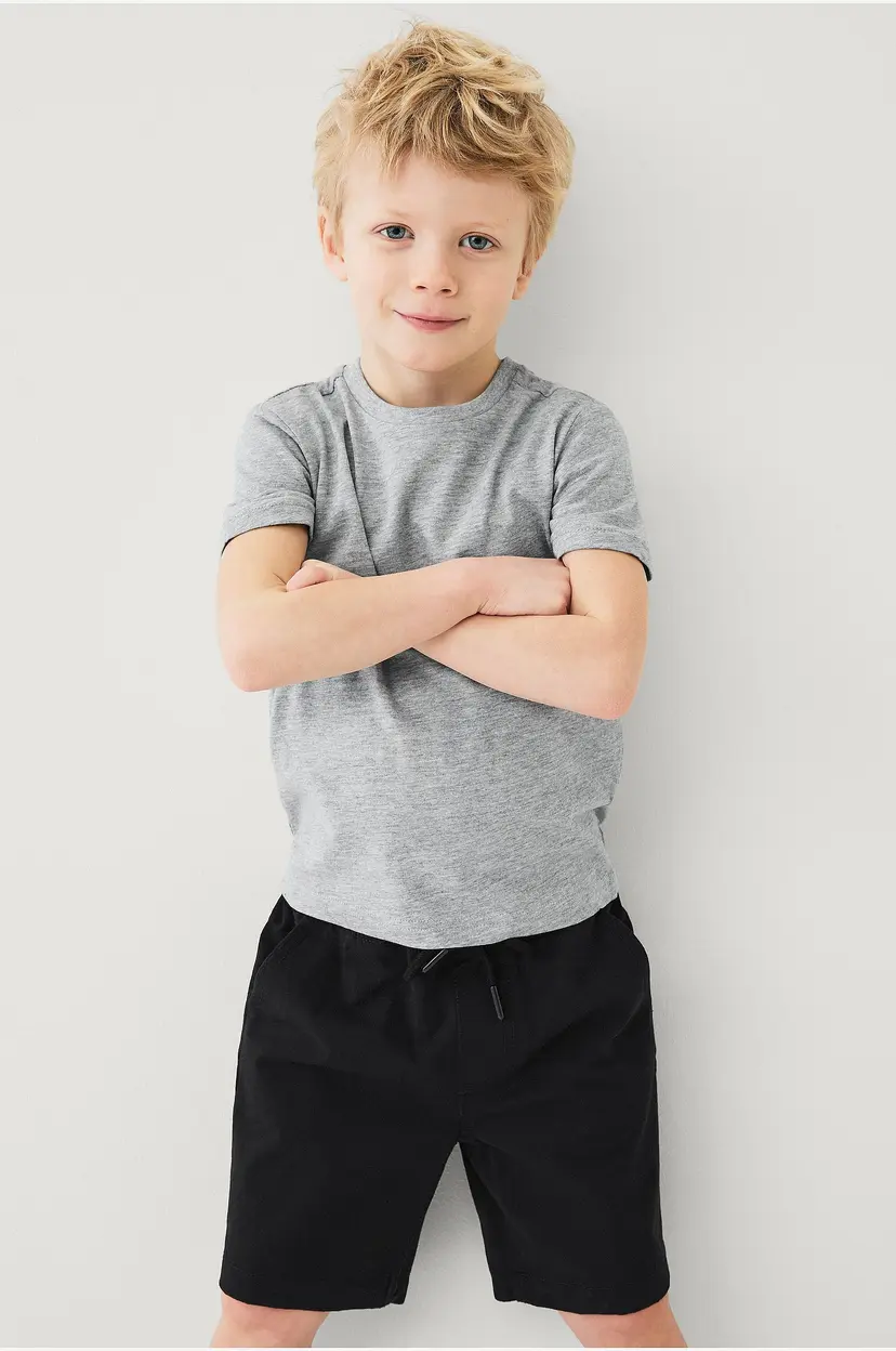 Ellos Collection Shorts i bomullstwill - Svart