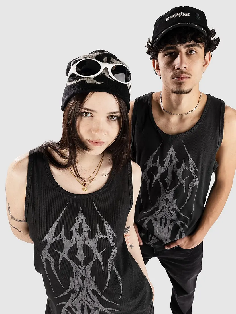 Vitriol Vitriol Fruit Bat Ribbed Singlet svart