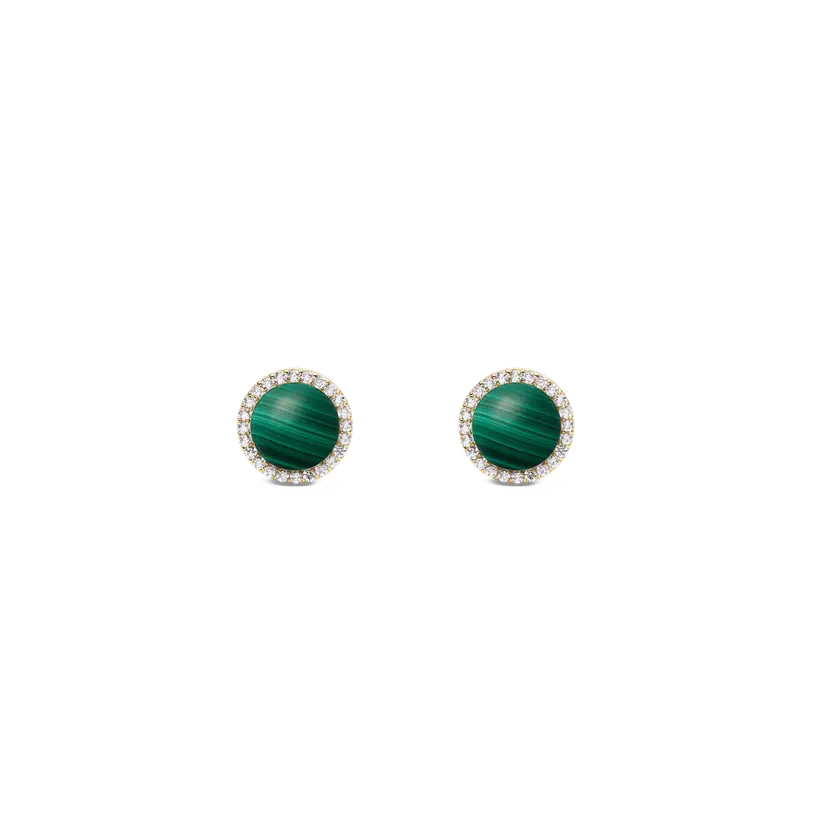 Daniel Wellington Gold Earrings Audrey Malachite | DW