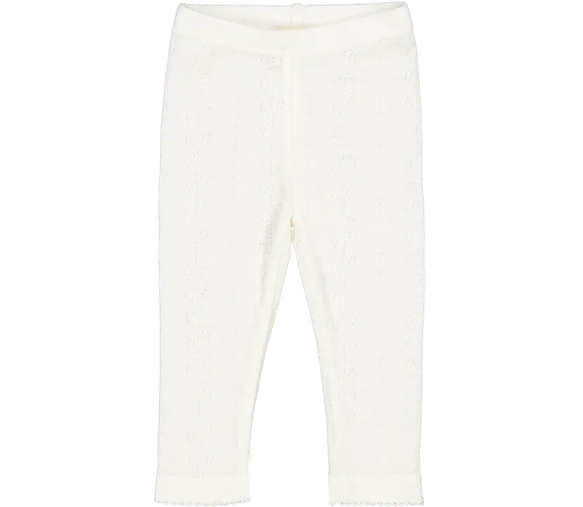 Marmar Copenhagen MarMar Ull Leggings Pointelle Leg Natural (74 / 9 mnd)