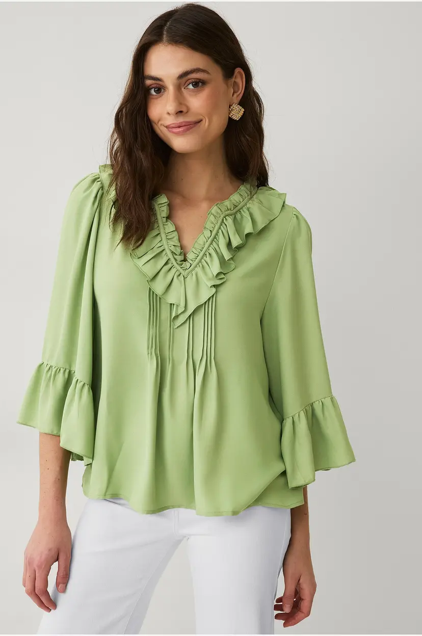 Ellos Collection Bluse Arielle - Grønn