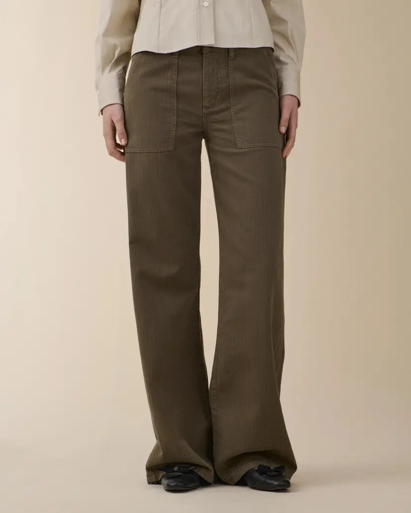 Jeanerica Guell Chevron Khaki Green - L32W28