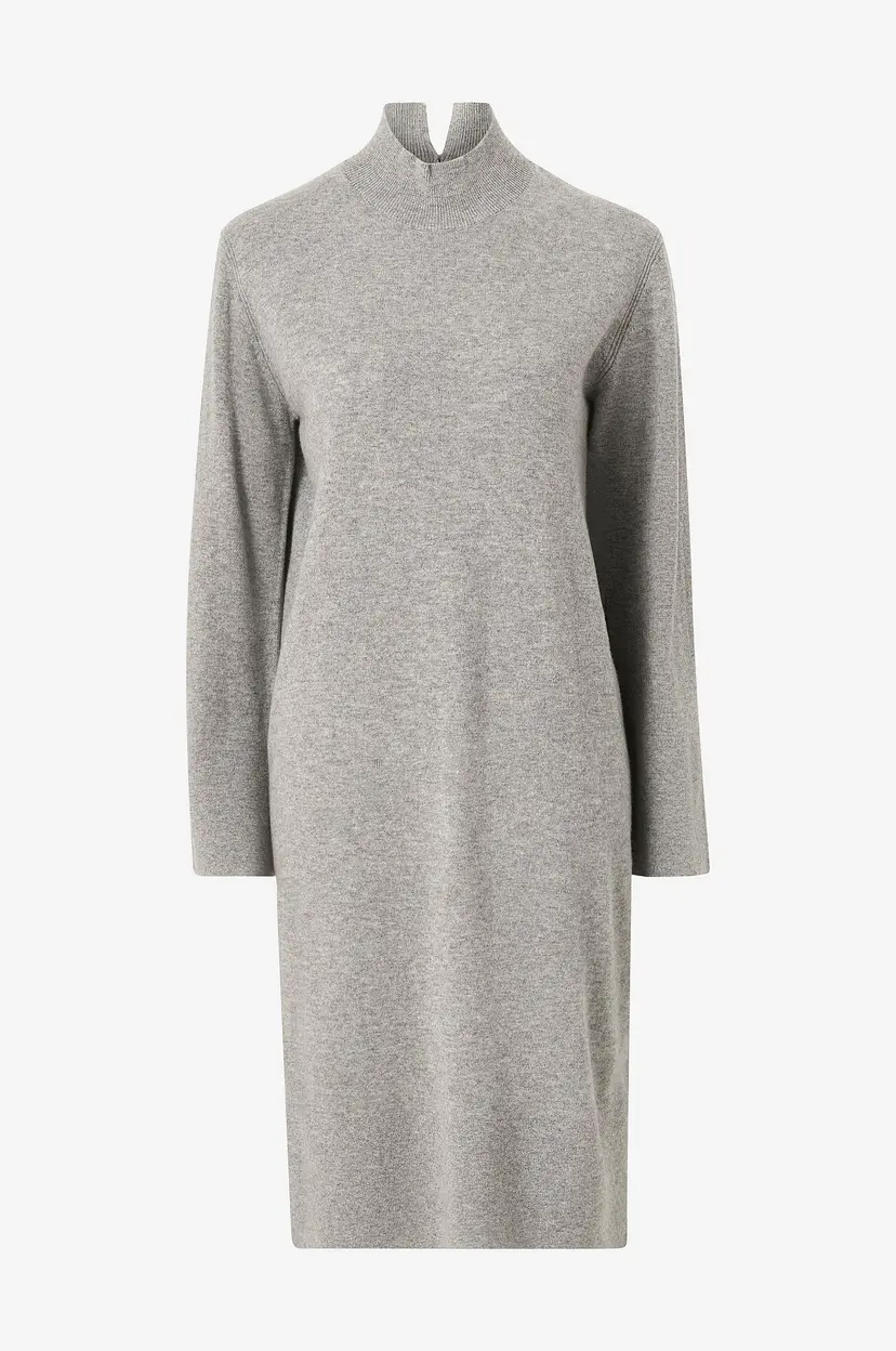 Y.A.S Kjole Yasemilie LS High Neck Knit Dress S - Grå