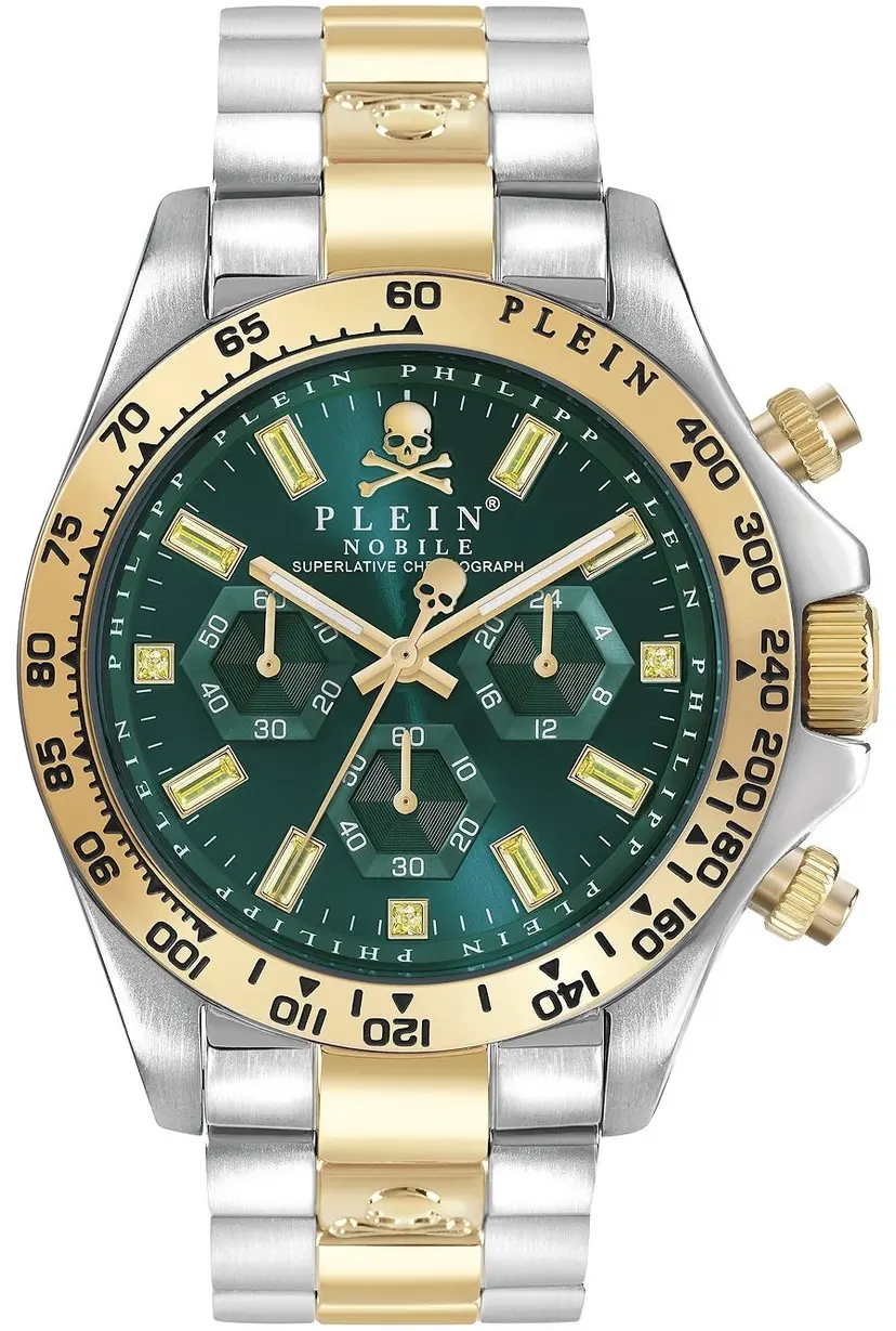 Philipp Plein Philipp Plein Herreklokke PWCAA0821 Nobile Wonder Grønn/Gulltonet