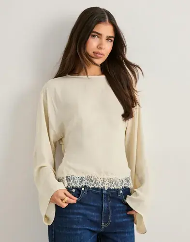 Nelly Nelly - Champagne - Sassy Lace Blouse