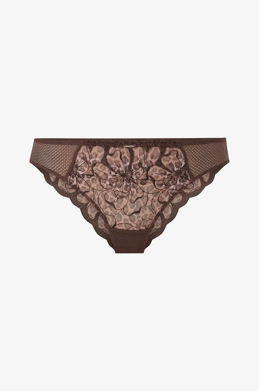Chantelle Dametruser Fleurs Tanga - Brun