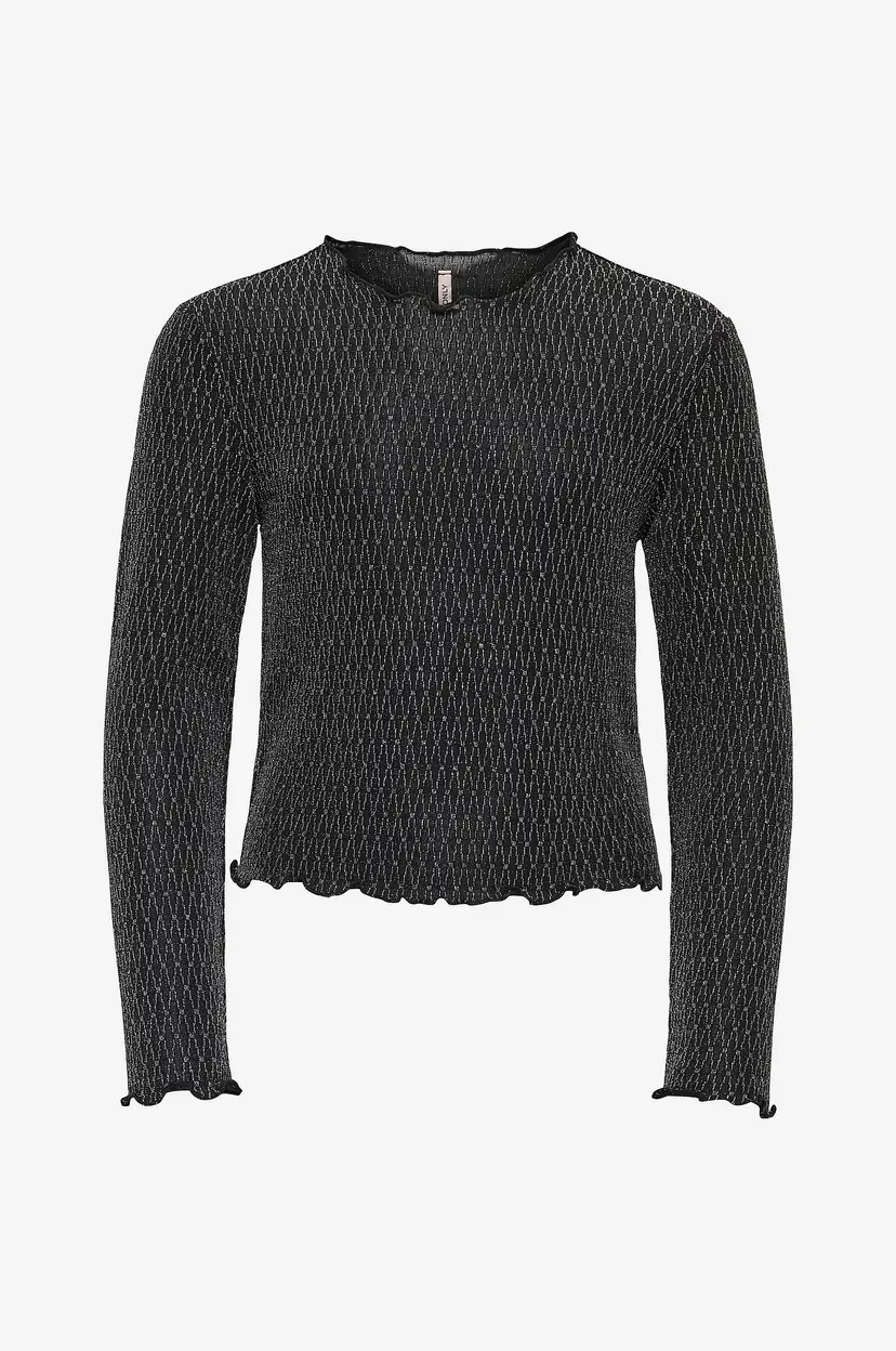 Kids Only Topp kogQueen L/s Glitter Top BF Jrs - Svart