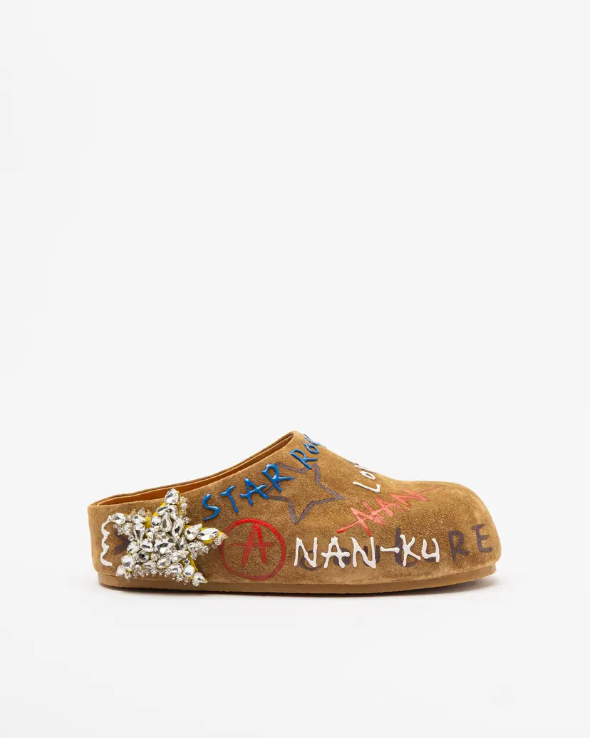 Nan-Ku Couture Nan-Ku Couture EFS-08 Camel Slide sandals