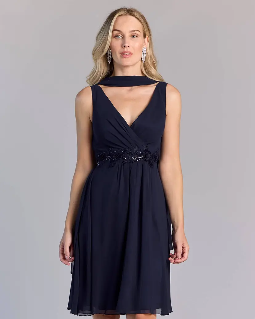 Floyd Kjole Chantelle - Festkjole - Blå - Str L - Kjole til bryllup