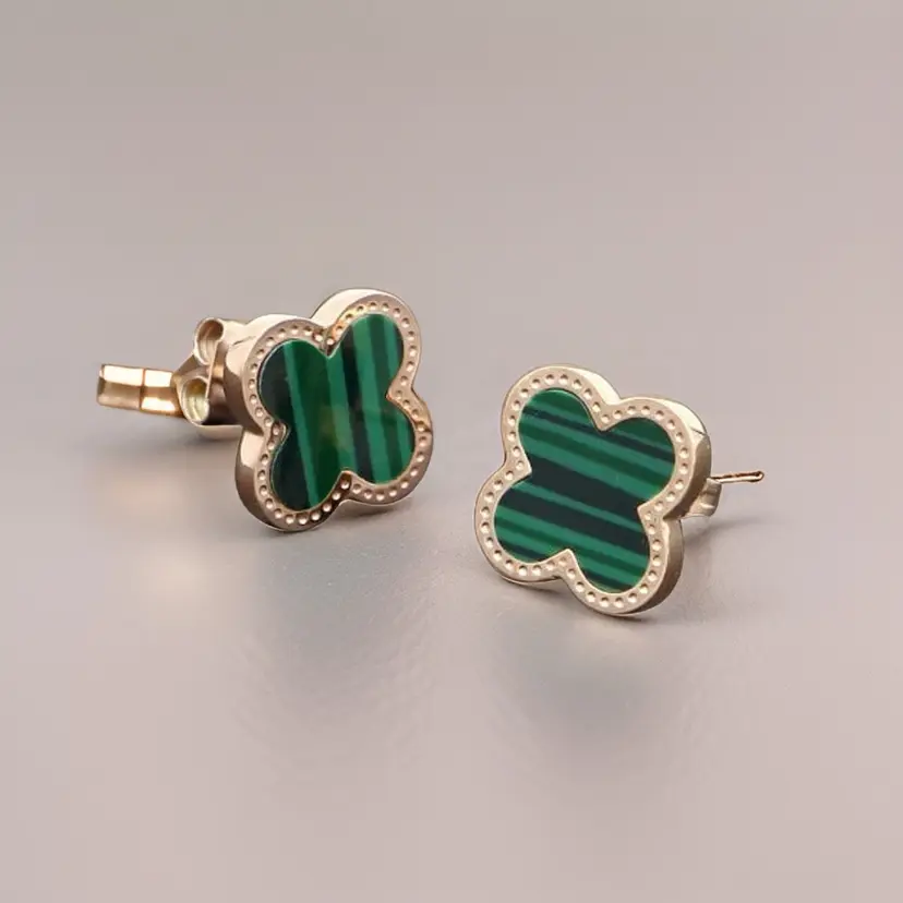 Aiyanna Eli Clover Earring Green