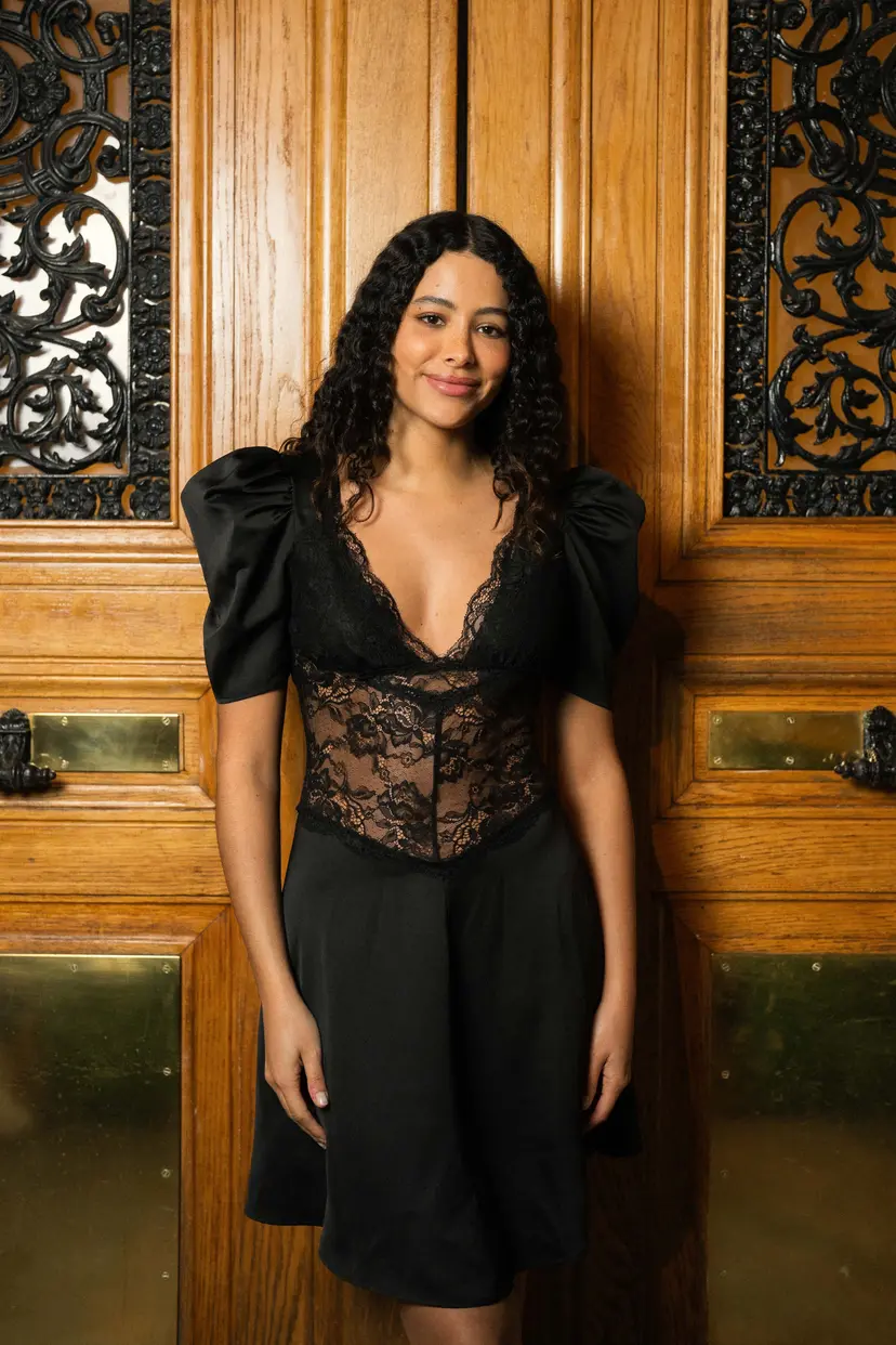 Love Lolina Francis Lace Mini Dress Black - XXS