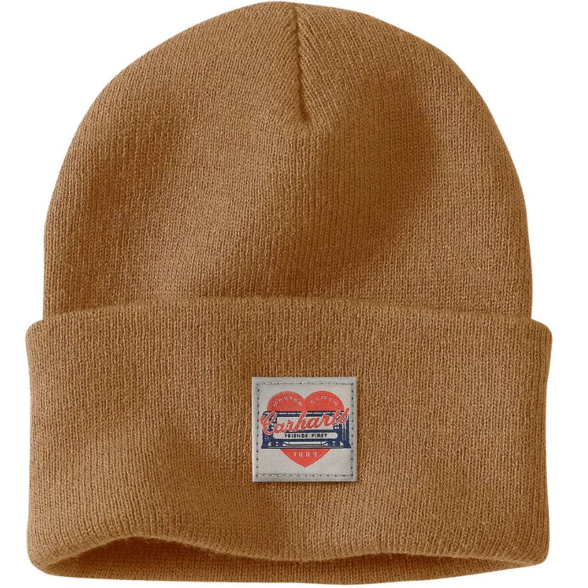 Carhartt Workwear Carhartt Workwear Carhartt W's Knit Heart Patch Beanie Carhartt® Brown