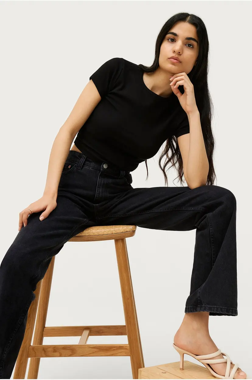 Gina Tricot Topp Basic Tight Top - Svart