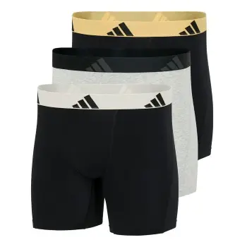 Adidas adidas 3P Active Flex Cotton Boxer Brief Grå/Svart bomull X-Large Herre