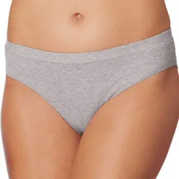 Schiesser Truser Pure Rib Organic Cotton Rio Briefs Lysgrå Dame
