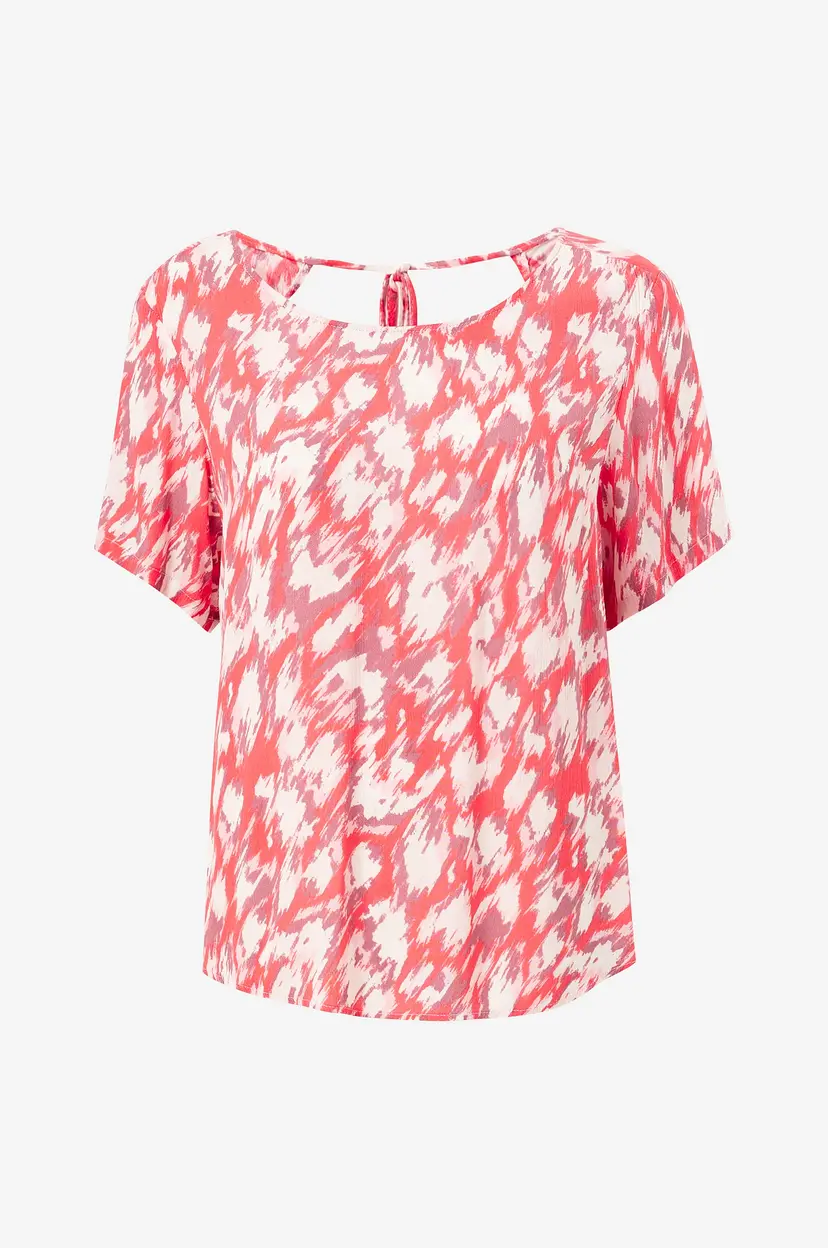Vero Moda Bluse vmMenny SS Top Wvn - Rød