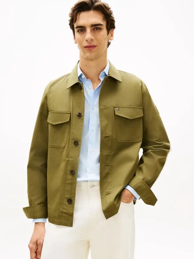 Tommy Hilfiger COTTON NYLON SHIRT JACKET