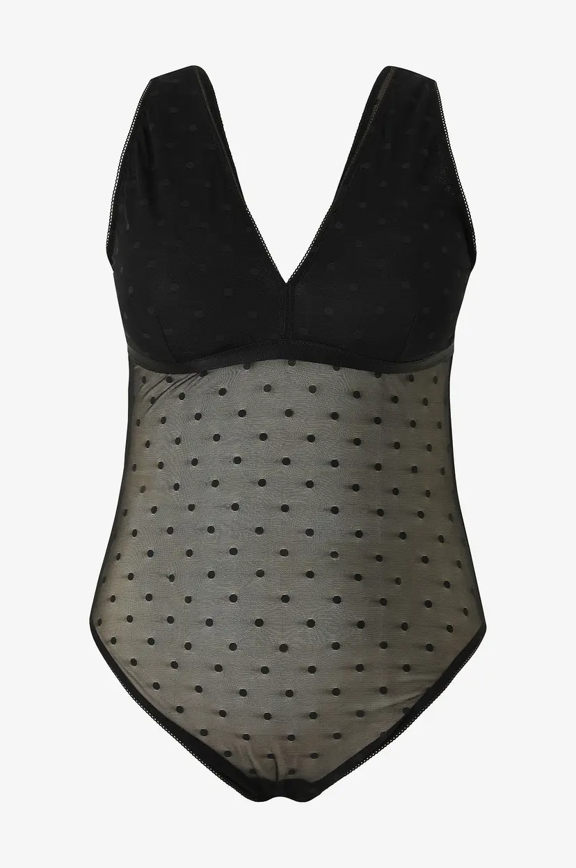 Zizzi Bodysuit Lara Bodystocking - Svart