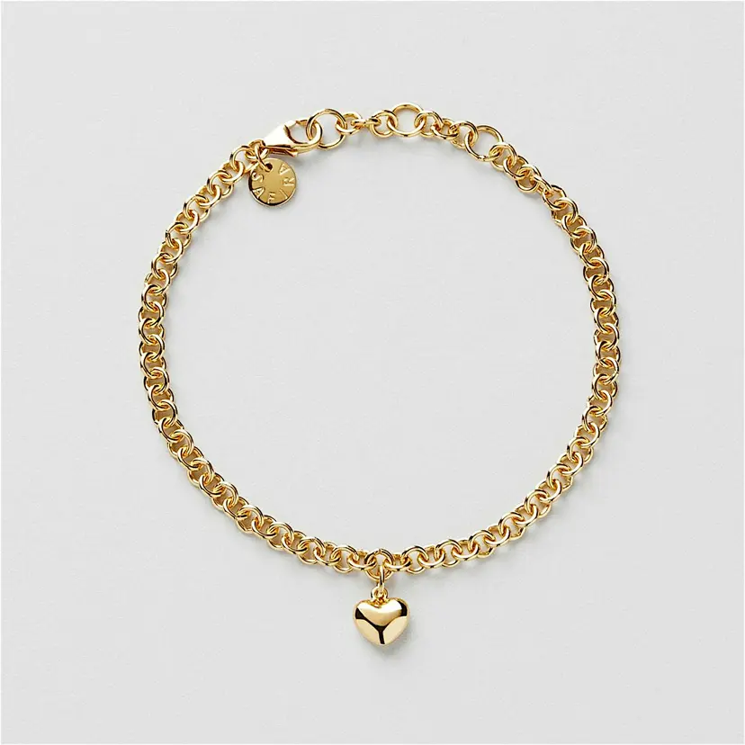 Safira Hedda Puffy Heart Armbånd