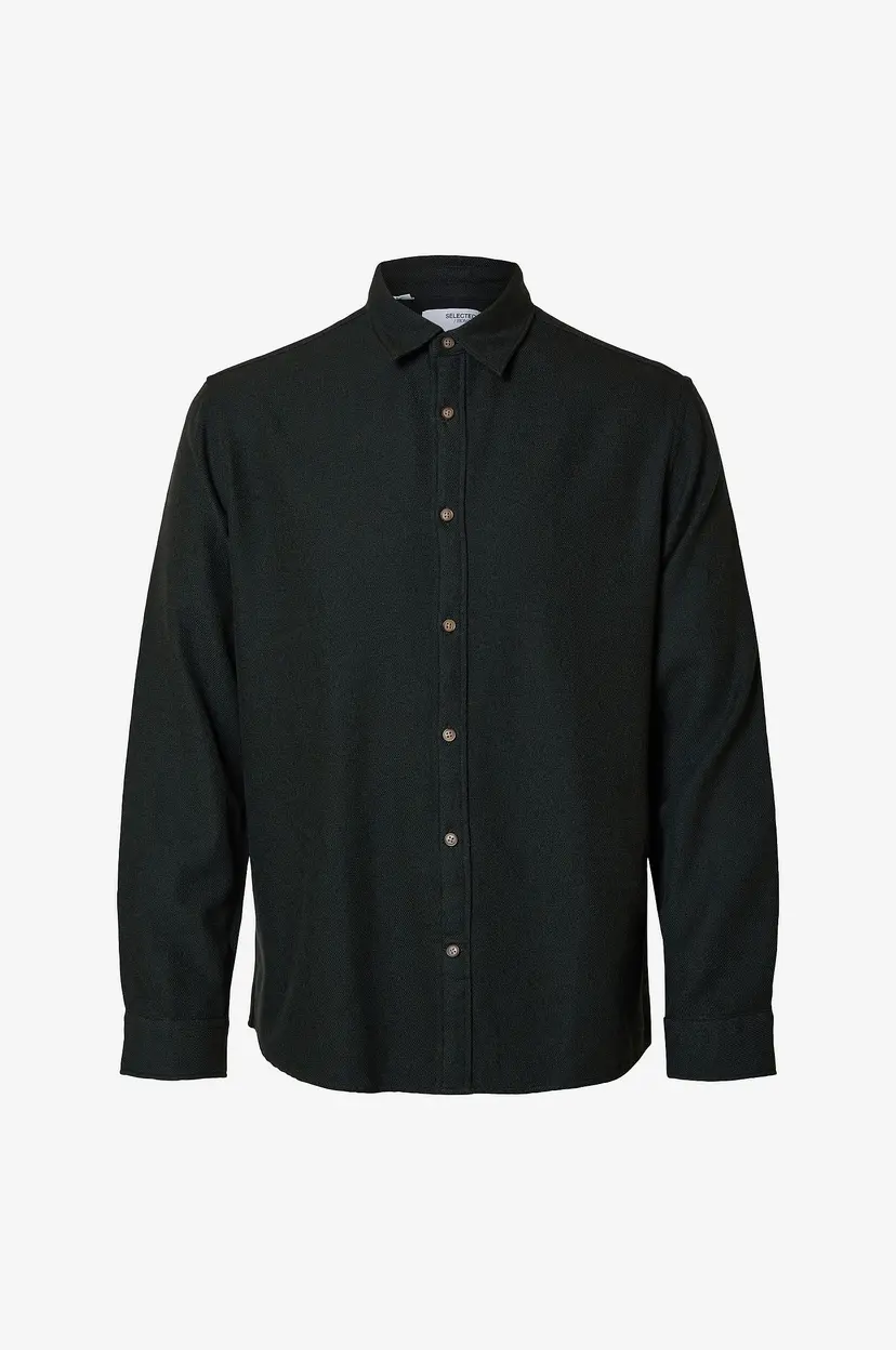Selected Men Skjorte slhRegnoah Brushed Twist - Grønn
