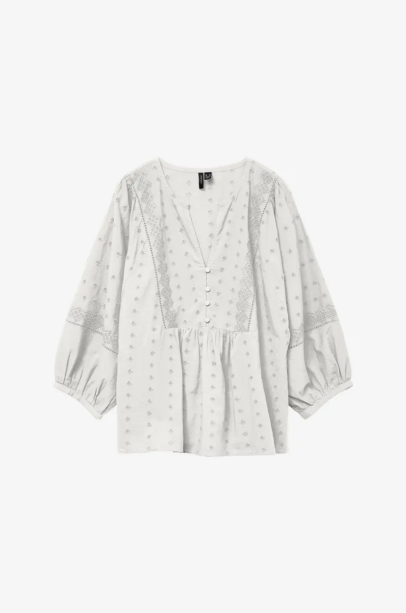 Vero Moda Bluse vmSofie 3/4 V-neck Top Wvn - Hvit