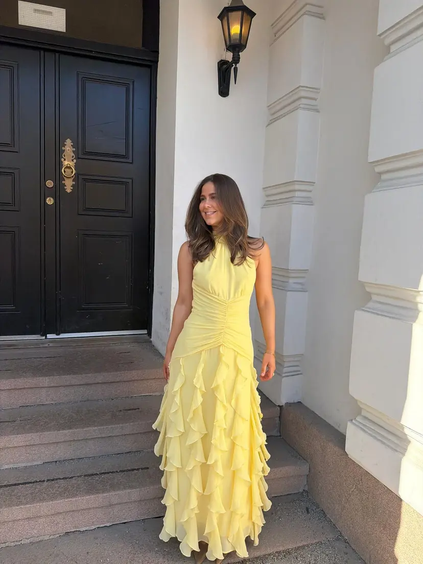 Kayani Tiana Gown Ruffle Dress