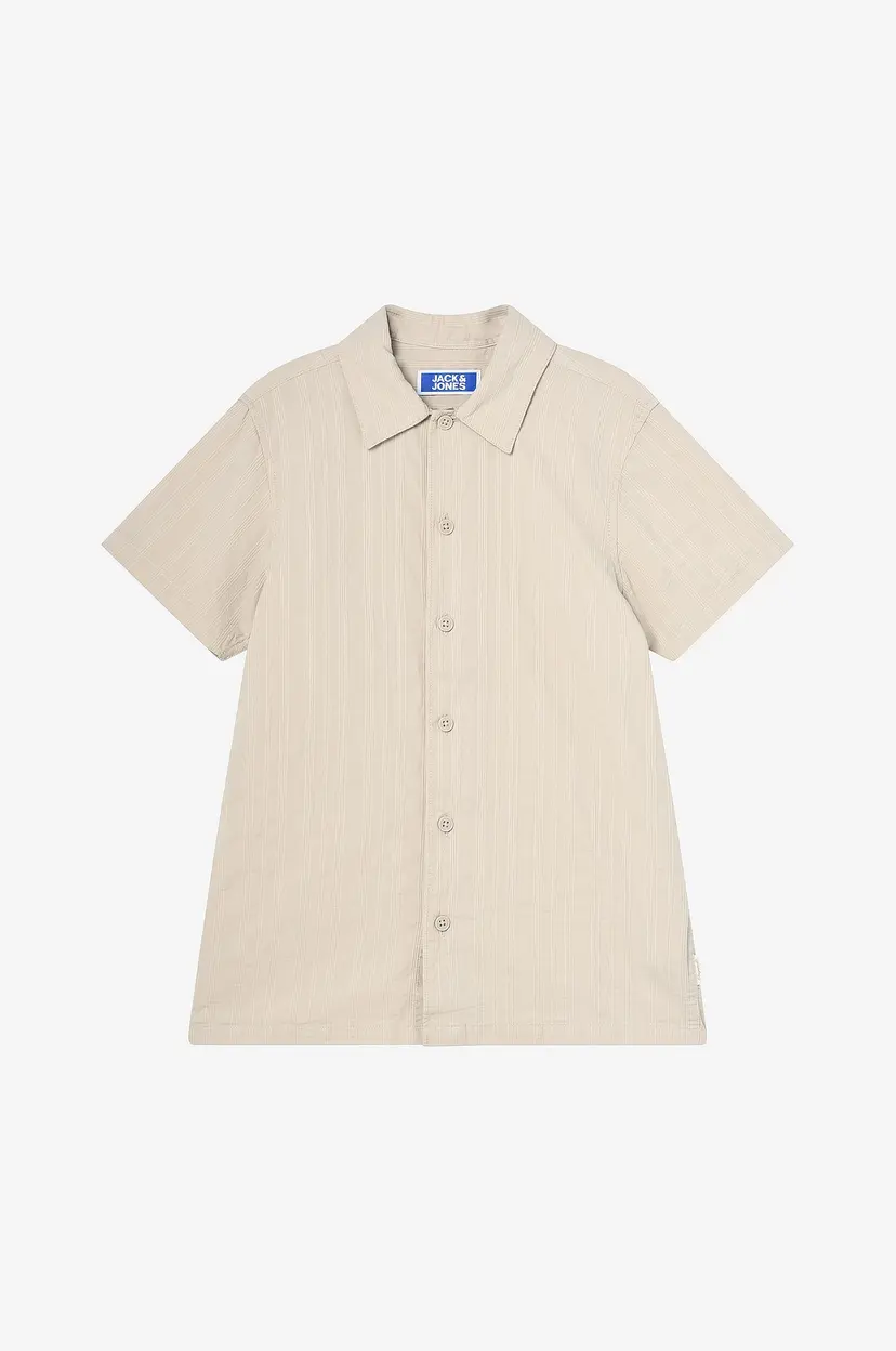 Jack & Jones Junior Skjorte jorRiviera Texture SS Jnr - Beige
