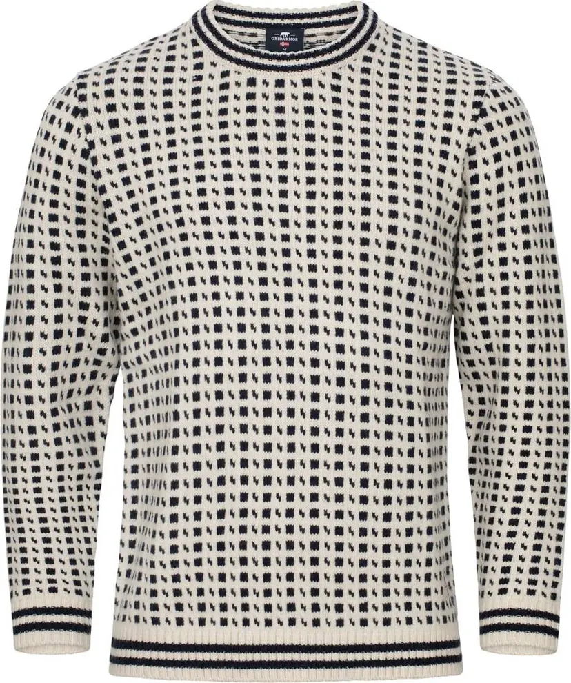 Gridarmor Gridarmor Men's Classic Wool Sweater Snow White
