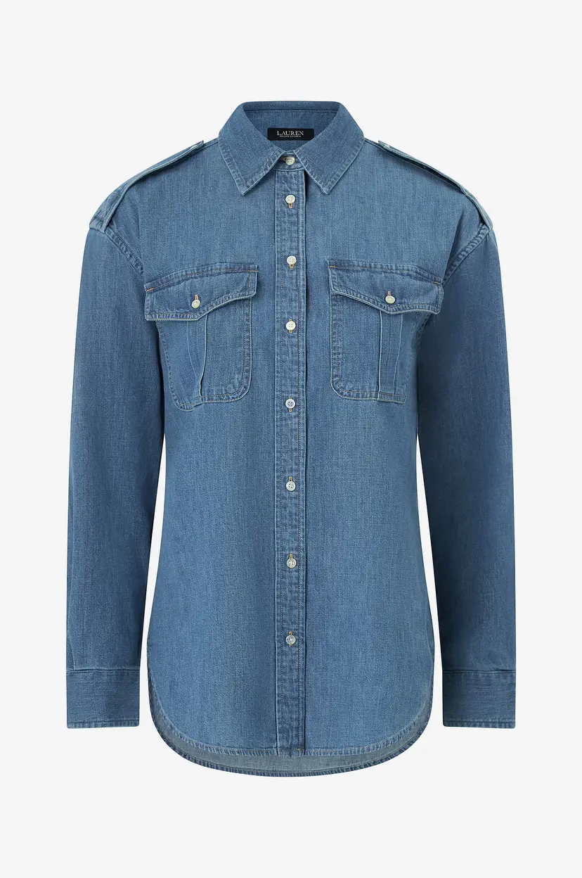 Lauren Ralph Lauren Skjorte 2x1 Denim-Shirt - Blå