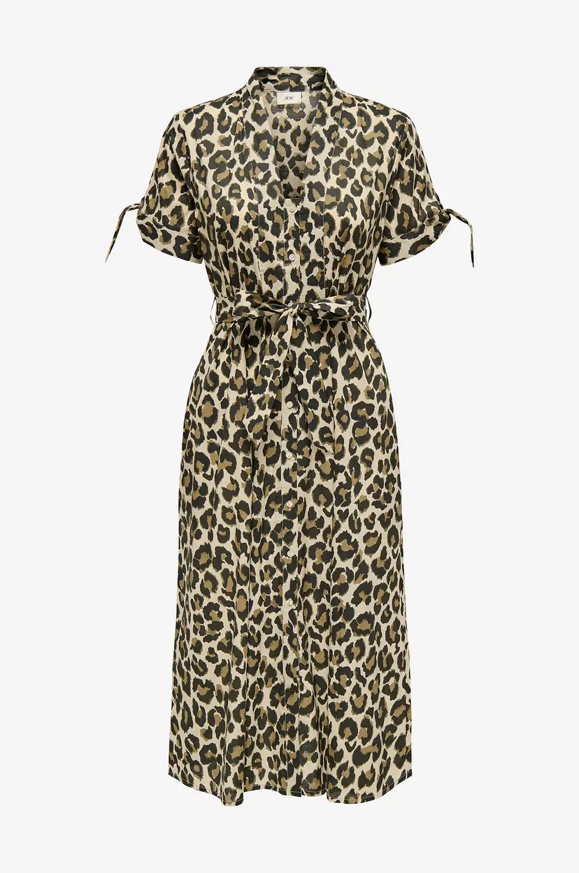 JDY Skjortekjole jdyeonora 2/4 Midi Shirt Dress Wvn - Beige