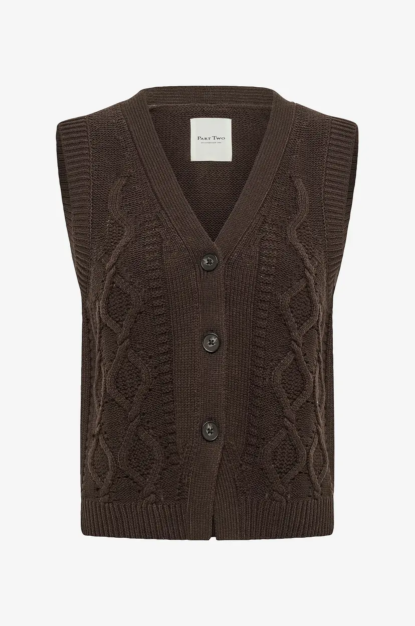 Part Two Vest Christinpw - Brun