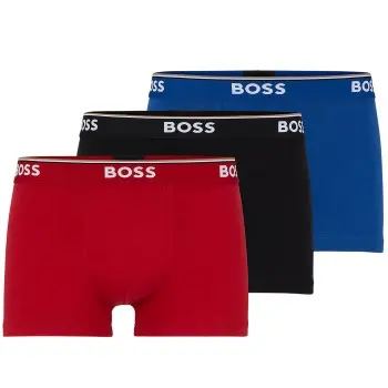 BOSS BOSS 6P Cotton Stretch Trunks Svart/Blå bomull XX-Large Herre