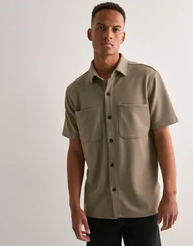 Only & Sons Only & Sons Onsnewkodyl Reg Ss Shirt Kortermede skjorter Beige