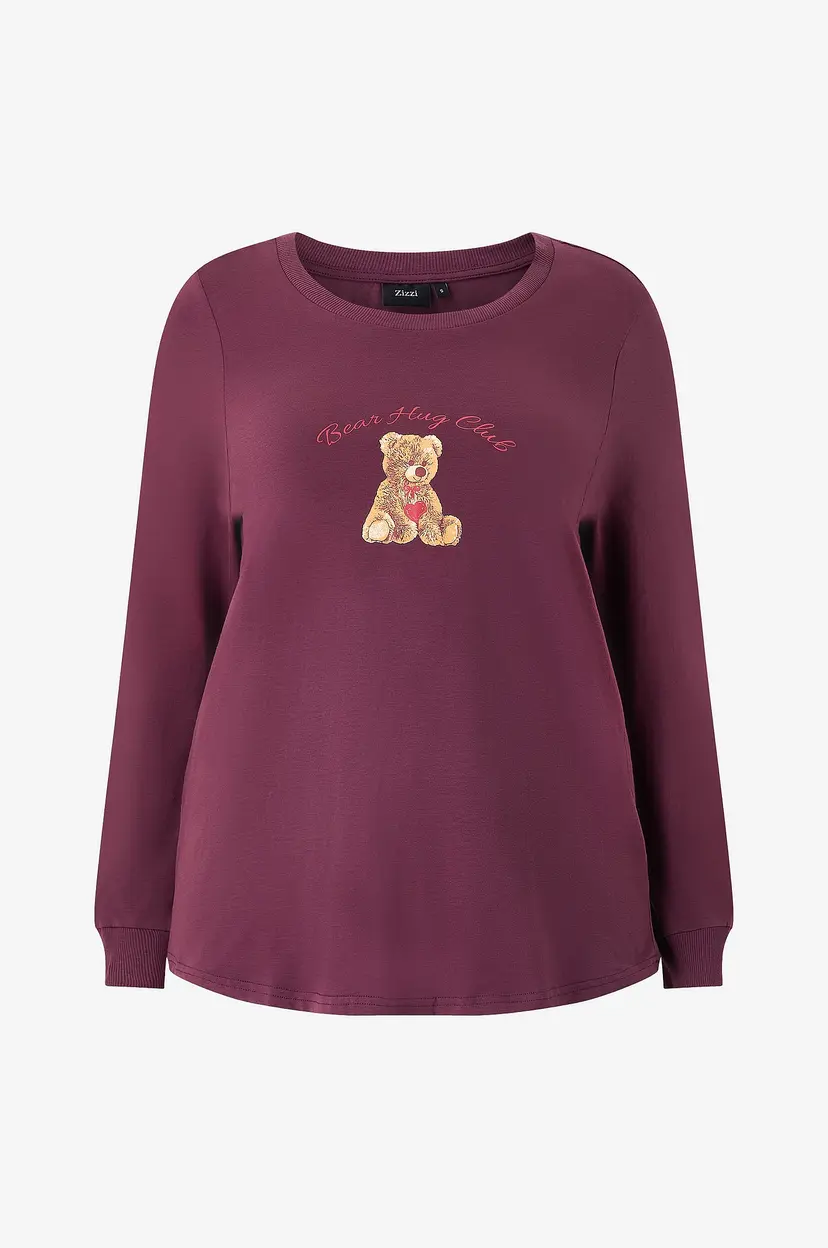 Zizzi Pyjamastopp mHanny - Rød