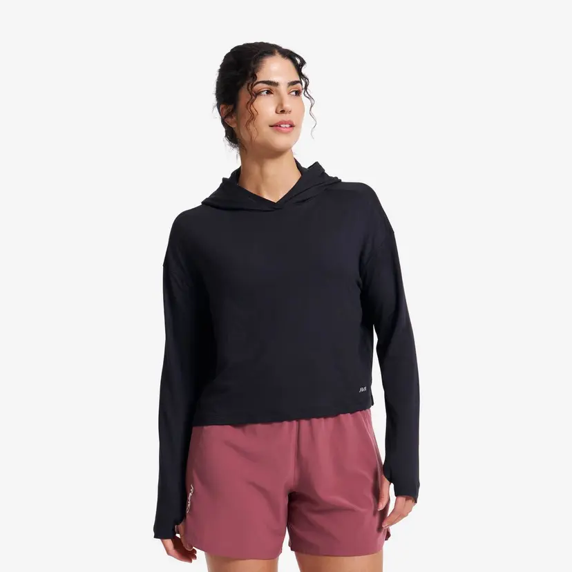 RevolutionRace Impulse Active Cropped Hoodie Dame Black