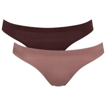Sloggi Sloggi Truser 2P ZERO Motion Mini Brief Brun polyester X-Small Dame