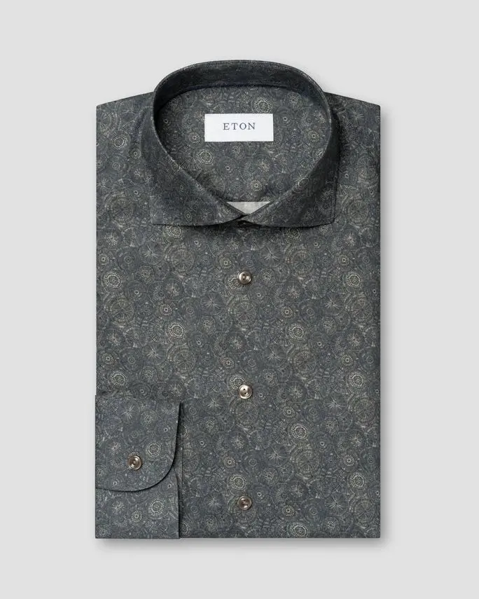 ETON Motif Signature Twill Shirt