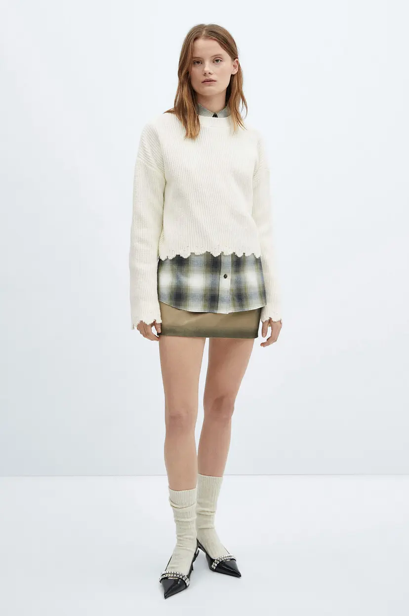 Mango Genser Eskelet - Beige