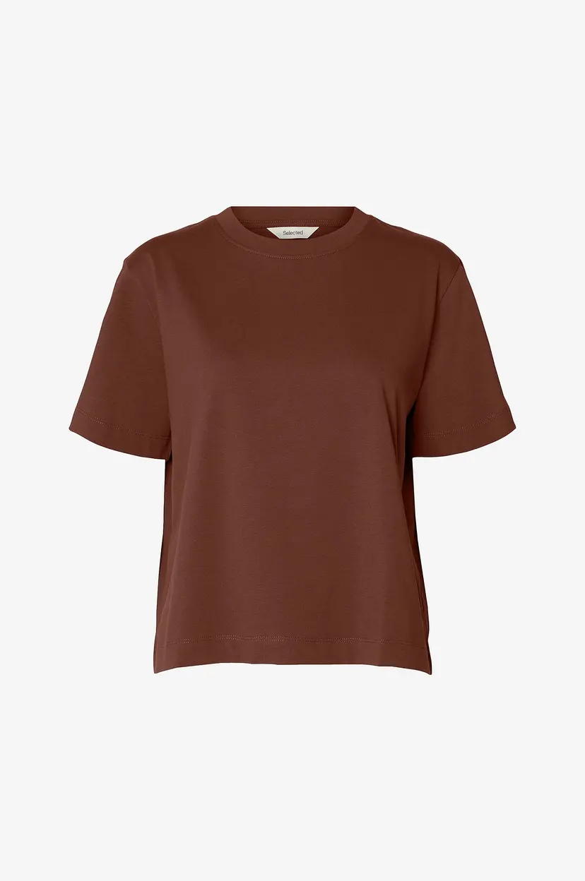 Selected Women T-skjorte slfEssential SS Boxy - Rød