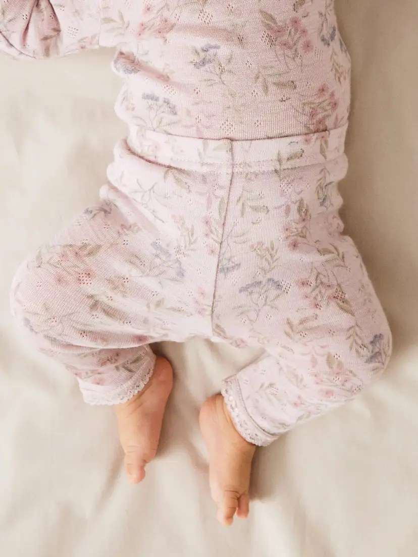 NAME IT Leggings "WANG" Baby Violet Ice Blomster