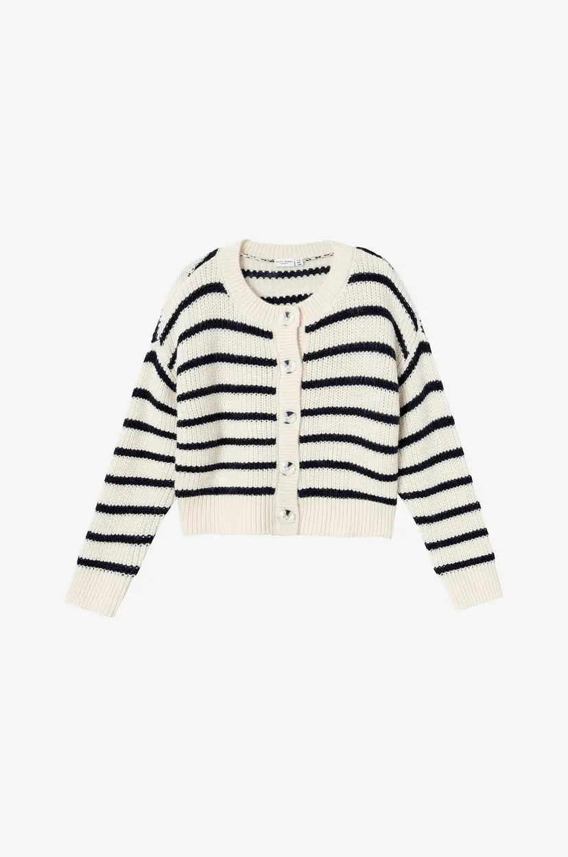 NAME IT Kardigan nkfVeronja LS Boxy Knit Card - Hvit